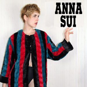 VINTAGE ANNA SUI FAUX FUR JACKET